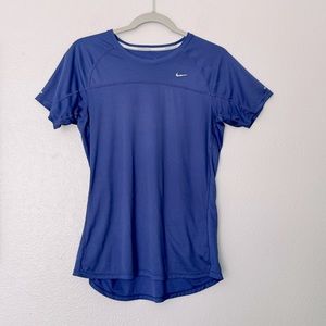 Nike Running Purple Blue Short Sleeve Athletic T-Short Top Size Large